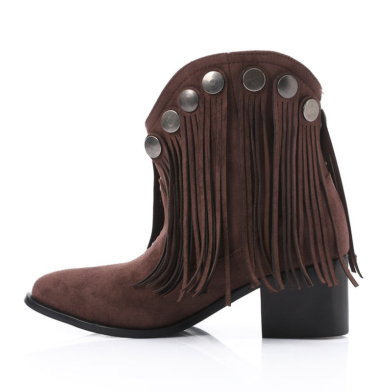 Mr.joe Fringe Western Boot - Brown - Image 5